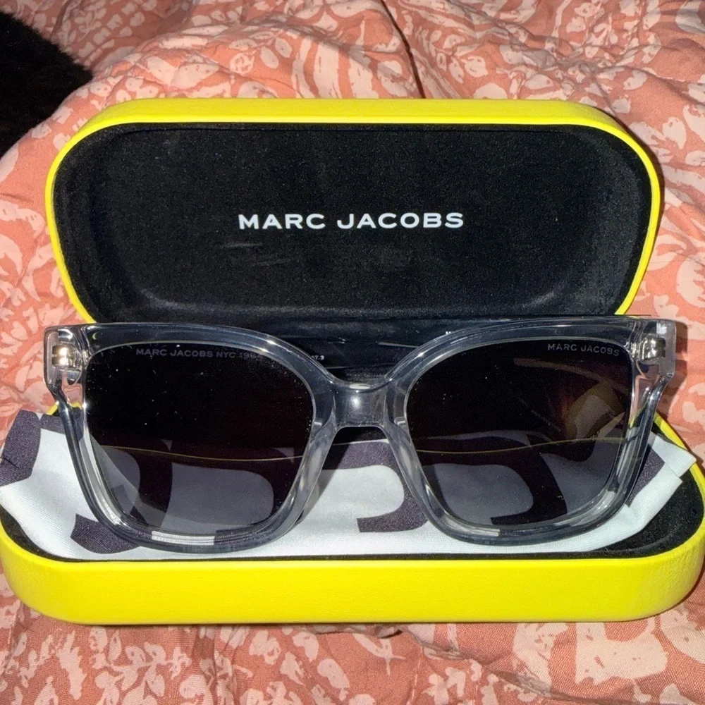 Marc Jacobs Transparent Sunglasses with Dark Lenses NWOT